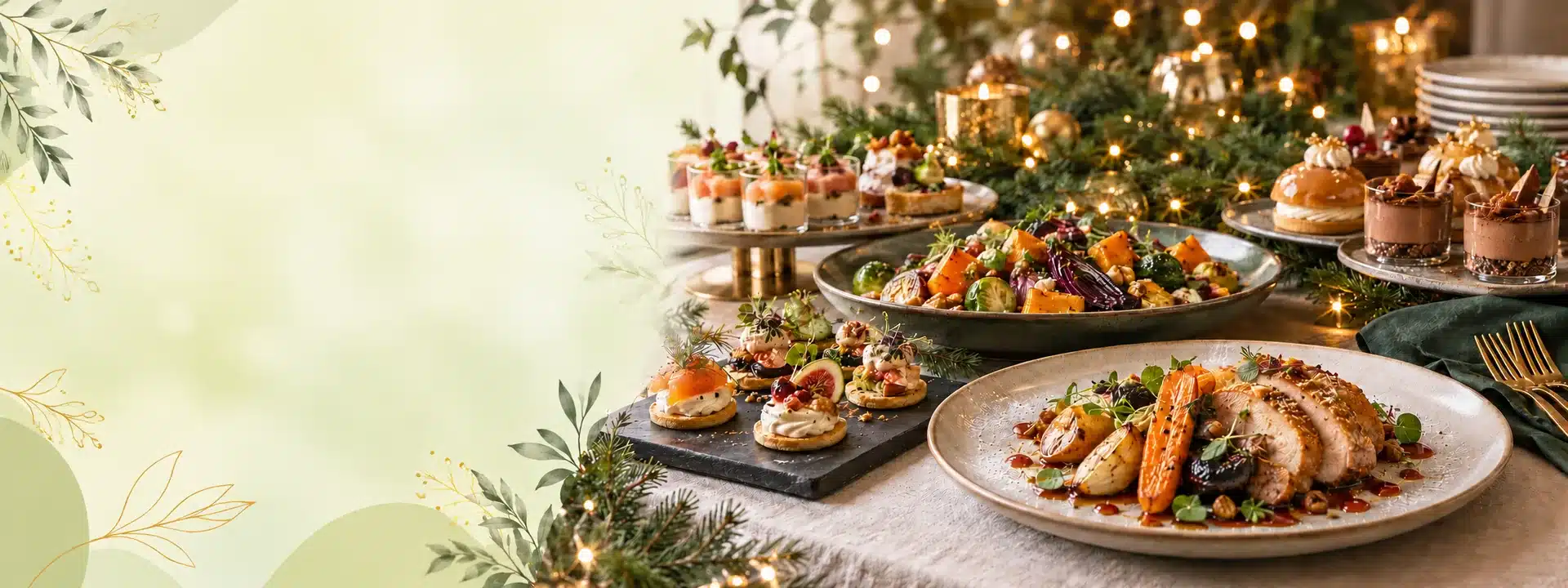 Buffet et menu de Noël pour entreprise par Cent Dream Traiteur